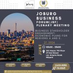 Joburg Business Forum (JBF) Plenary Meeting: Business stakeholder engagement: Economic Plans for Regions A and E.